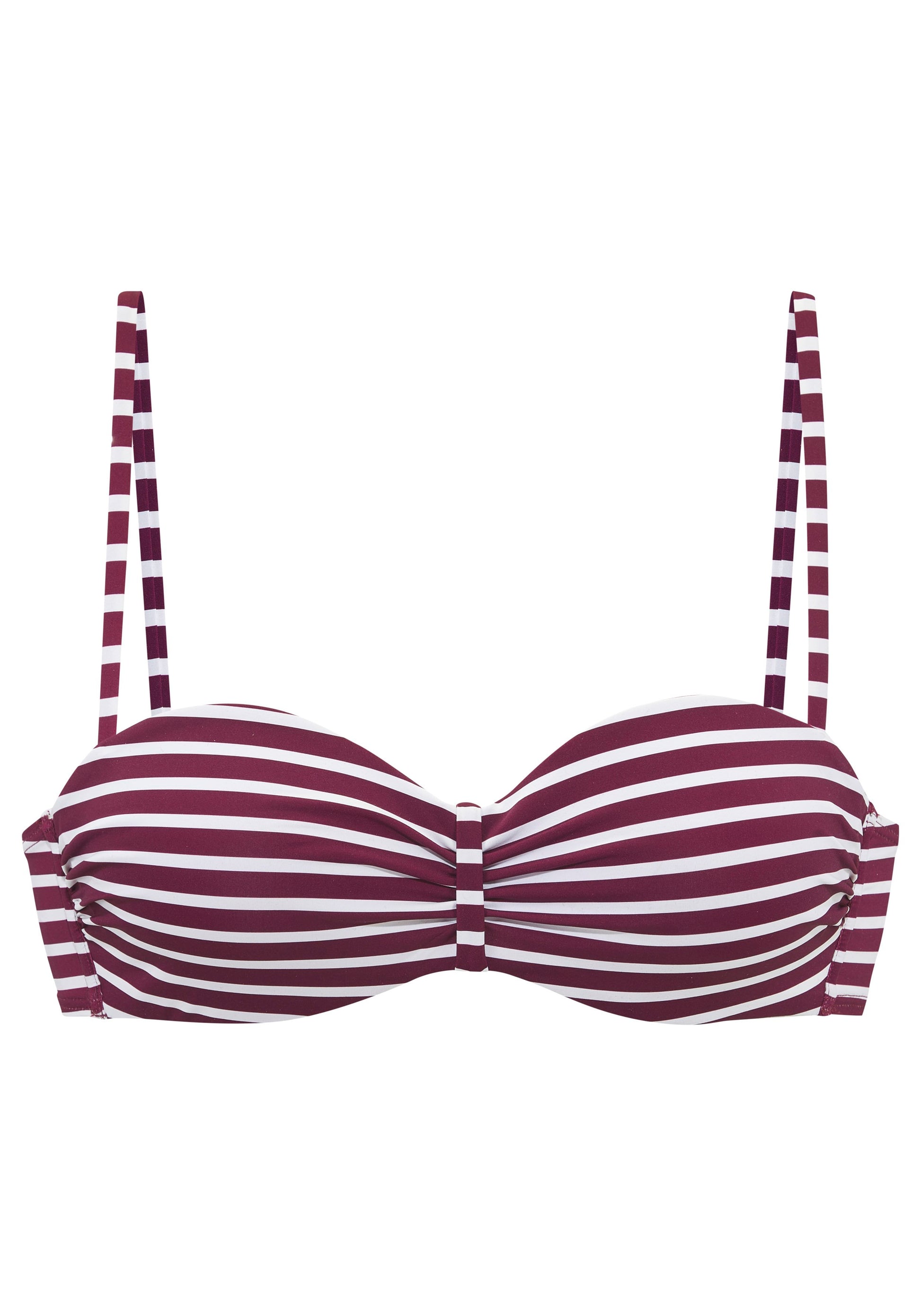 Venice Beach LM exkl. Sport Bügel-Bandeau-Top (Bordeaux-whi)