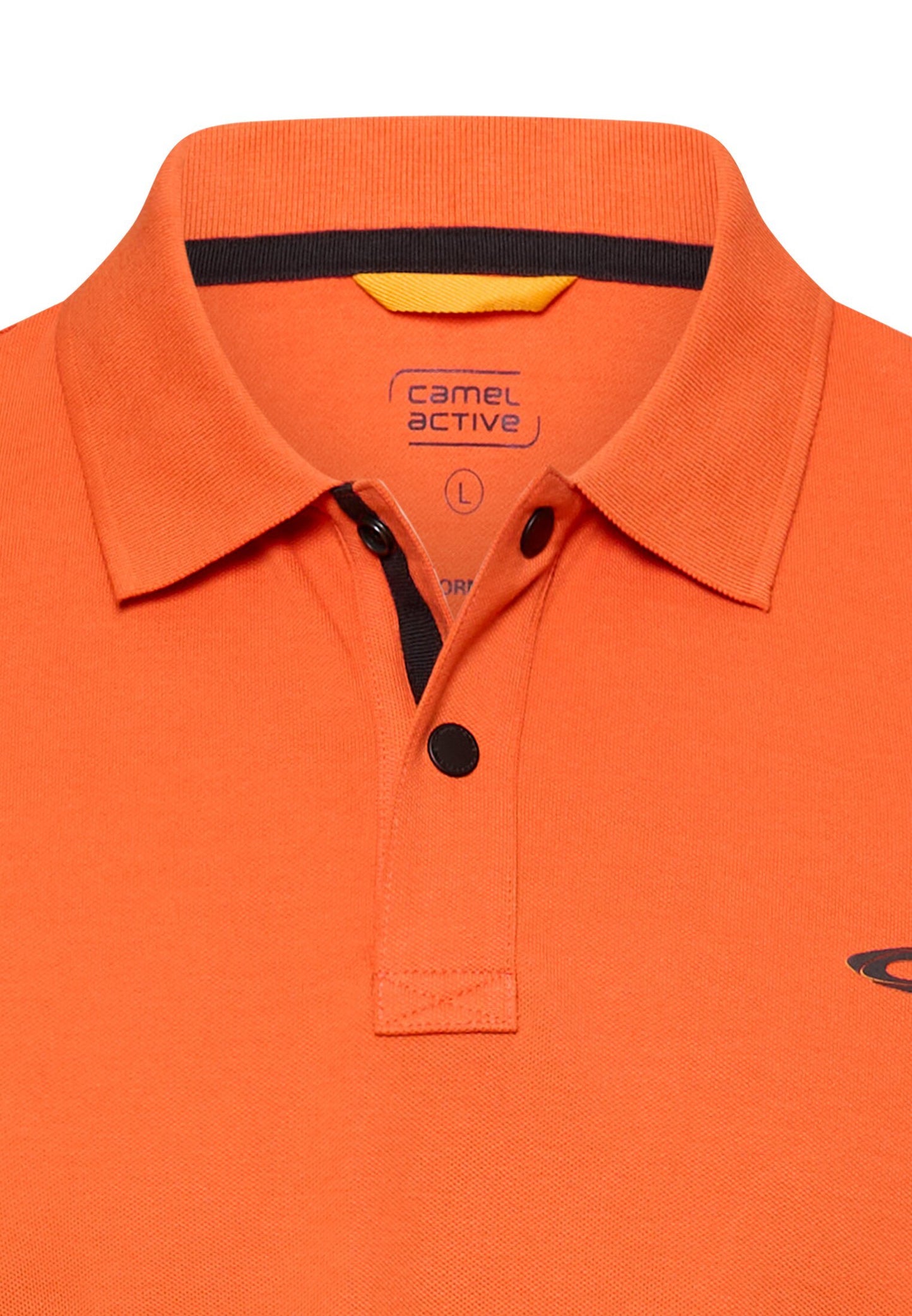 Poloshirt mit Kontrastdetails (Burned Orange)