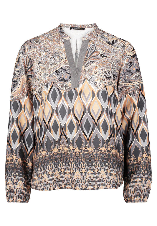 Longbluse (Grey/beige)