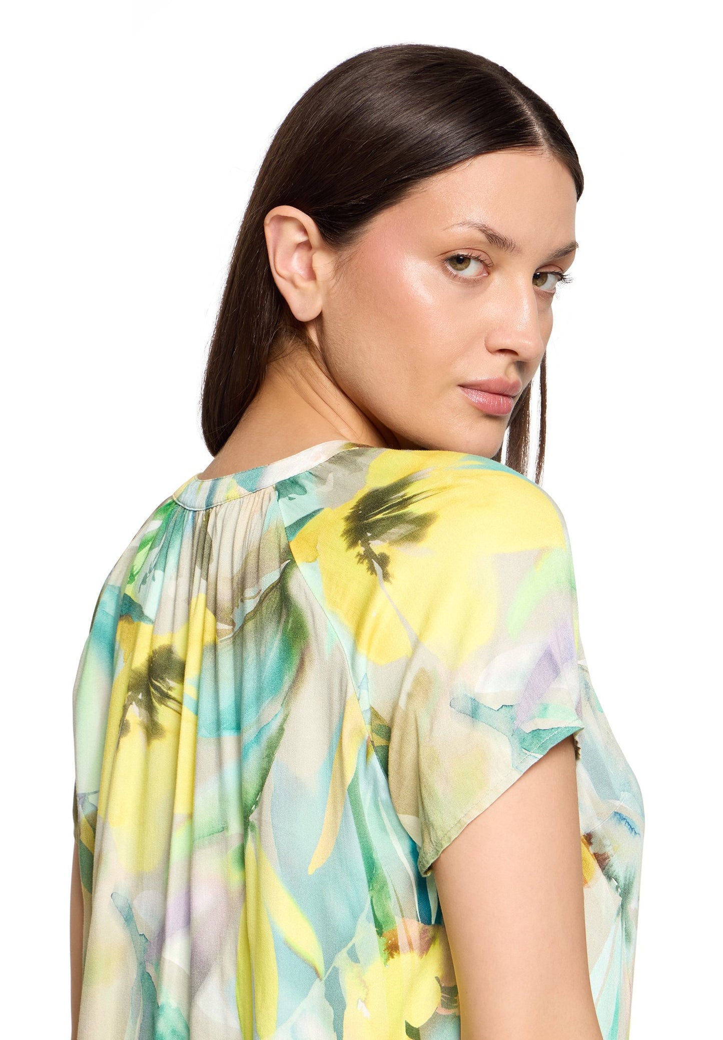 Satin-Bluse (Mint/nature)