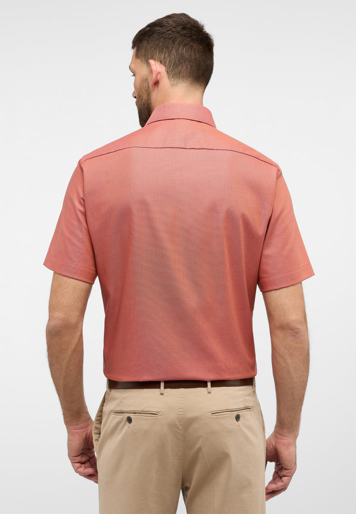 ETERNA strukturiertes Kurzarmhemd MODERN FIT (Chianti)