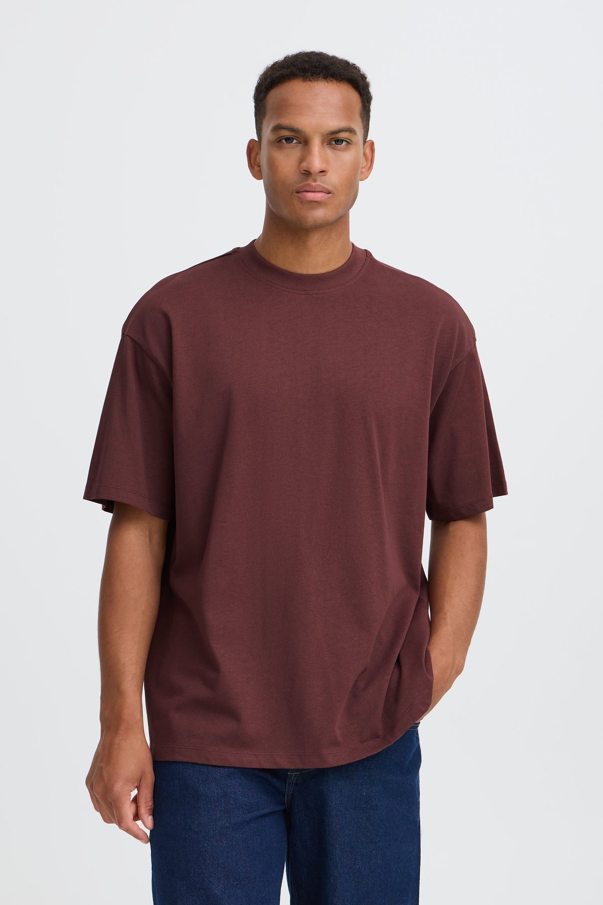 Bhlucius S/s Wash Print Tee (Rum Raisin)