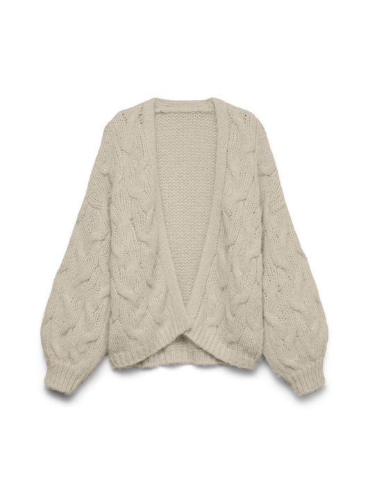 Vmmaybe Ls Open Cable Cardigan Noos (Oatmeal)