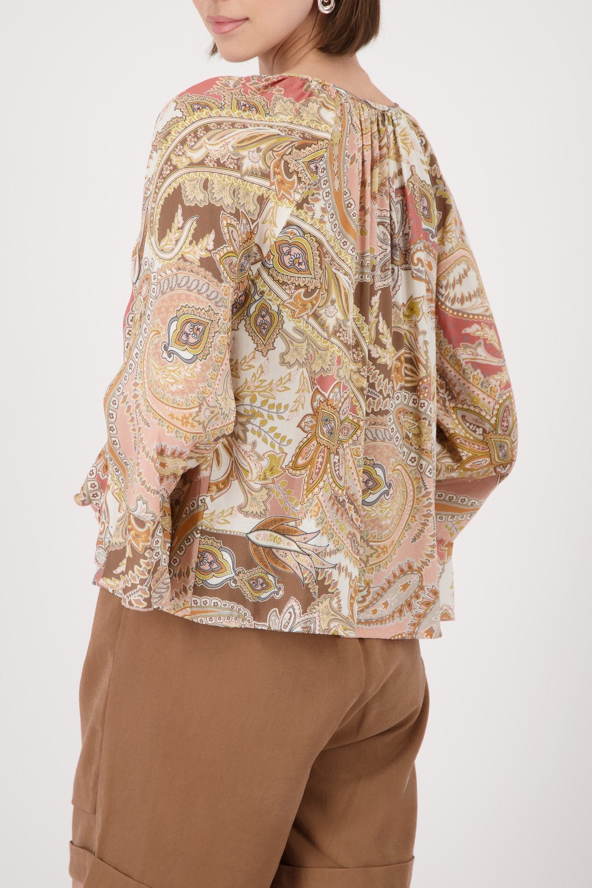Bluse (Mocca Gemustert)