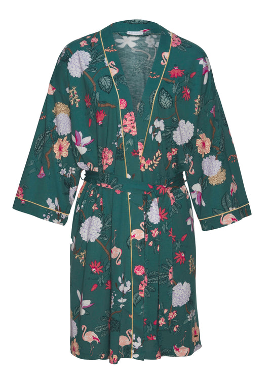 LASCANA LAS FlaminGold Kimono (Green Aop)