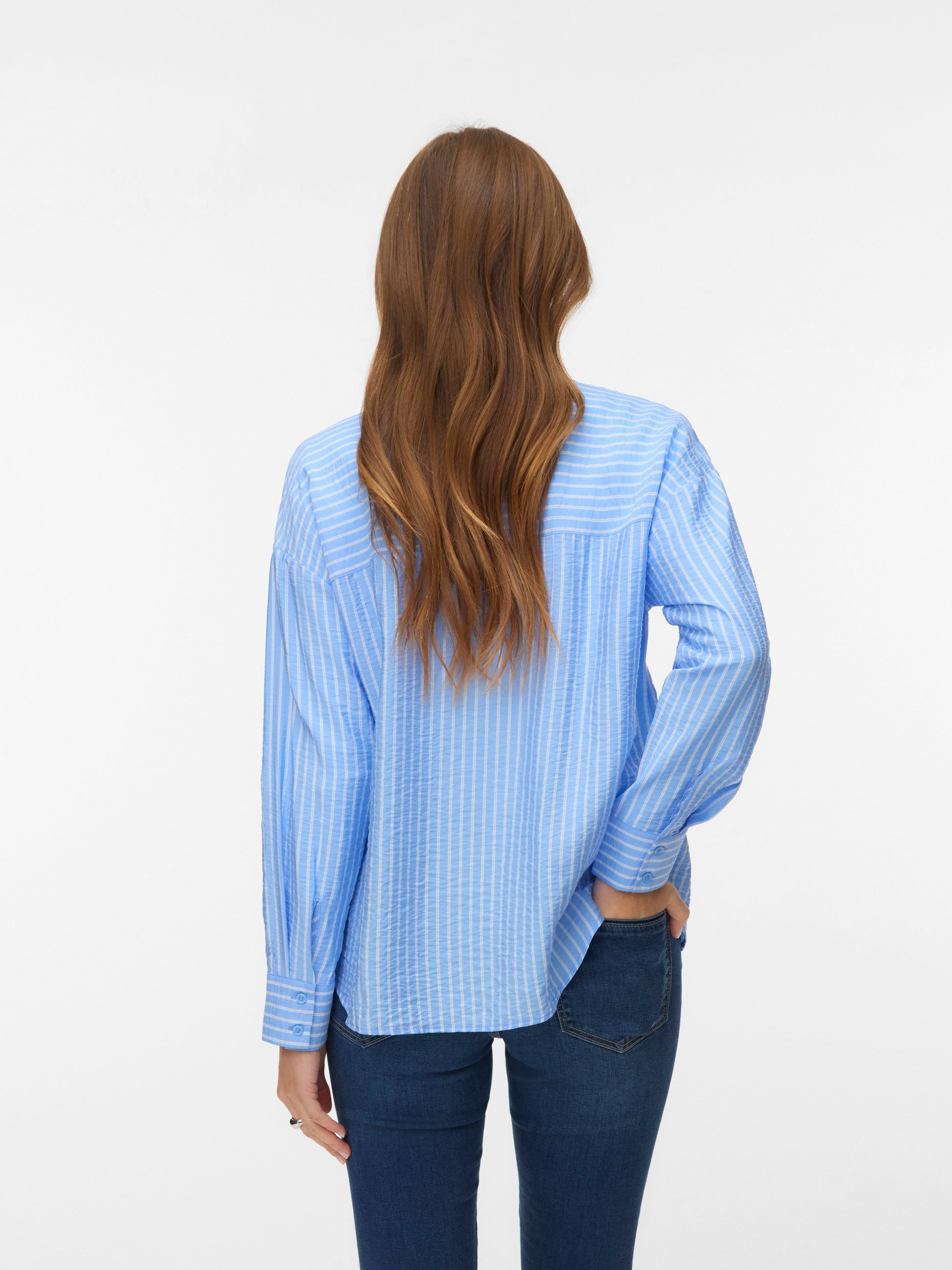 Vmkaja Ls Shirt Wvn (Vista Blue)