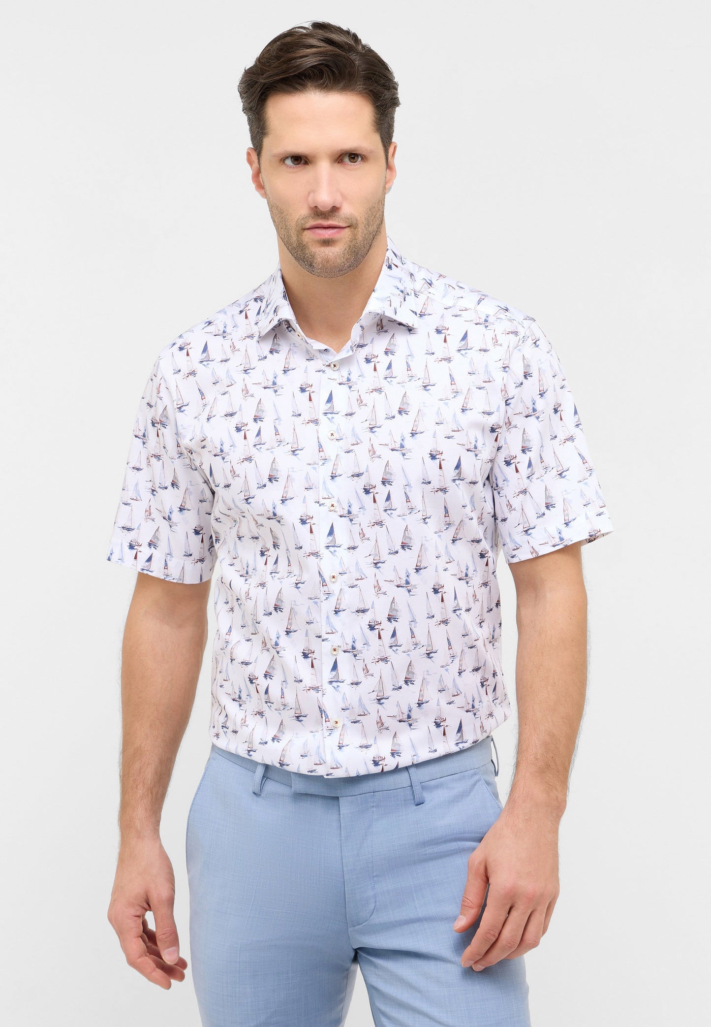 Hemd Twill Kurzarm (Blau)