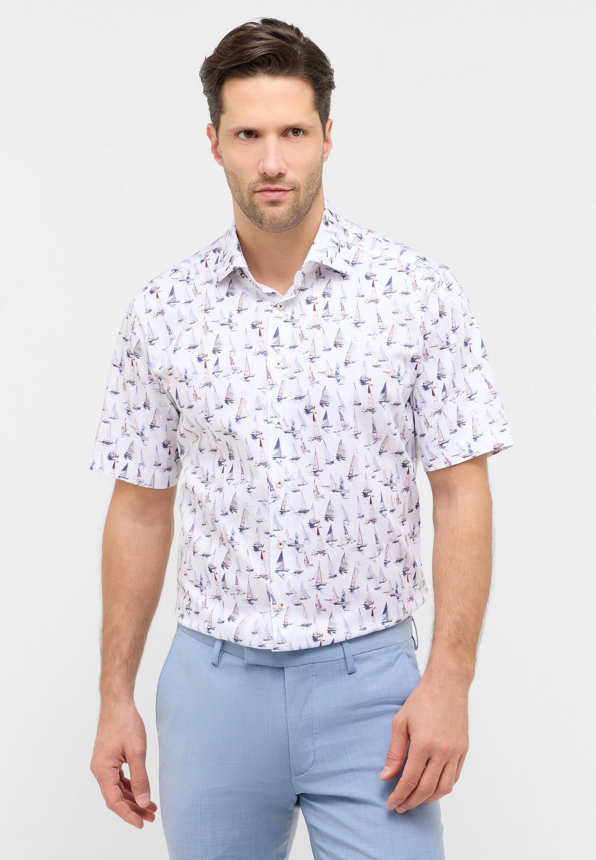 Hemd Twill Kurzarm (Blau)