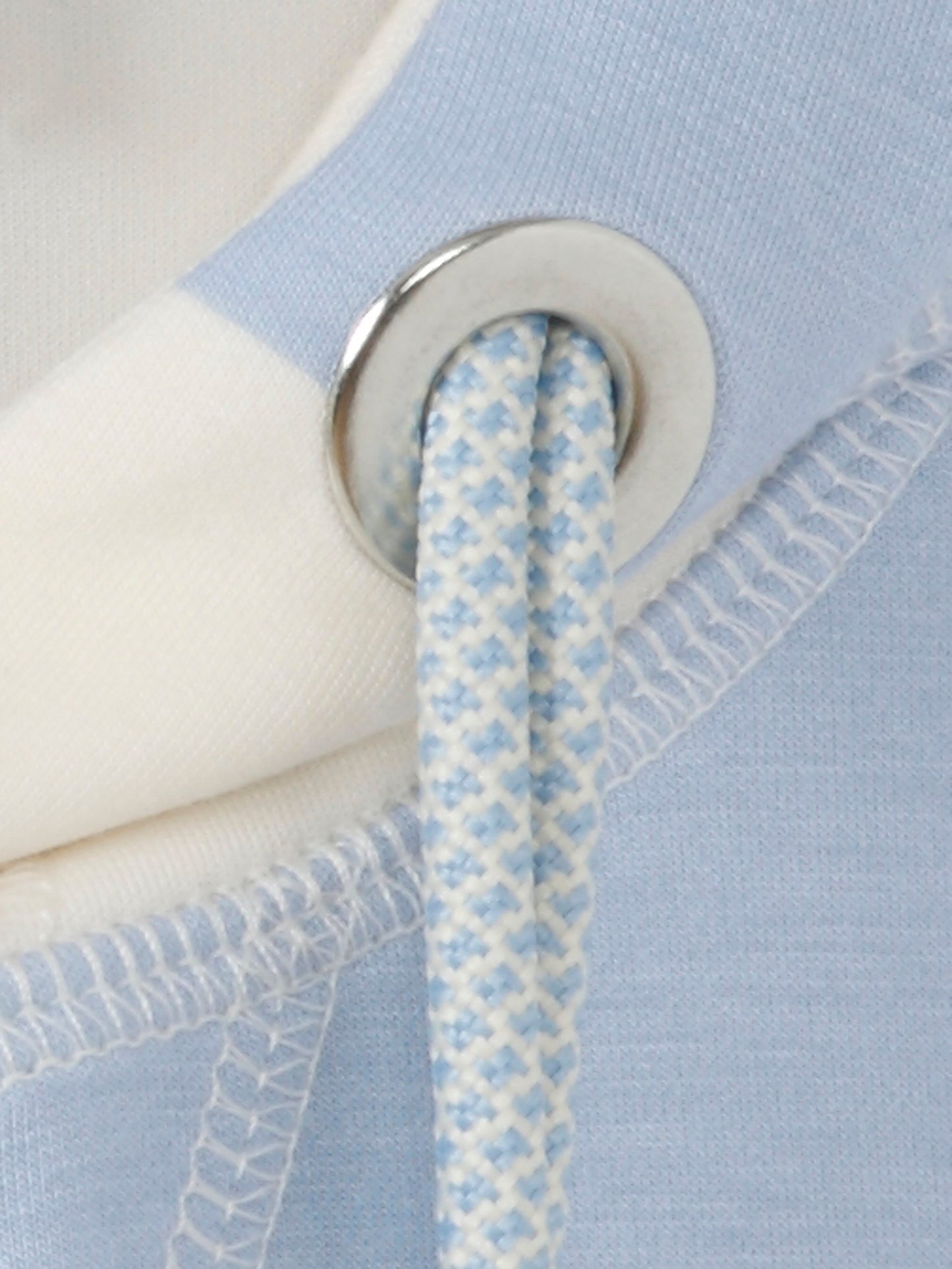 Sweatshirt Kapuze 1/1 Arm Druck (Powder Blue /)