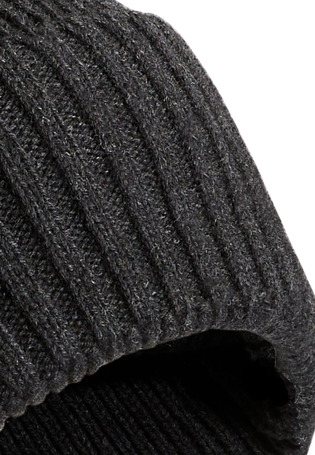 Strickmütze aus Baumwollgemisch (Asphalt)