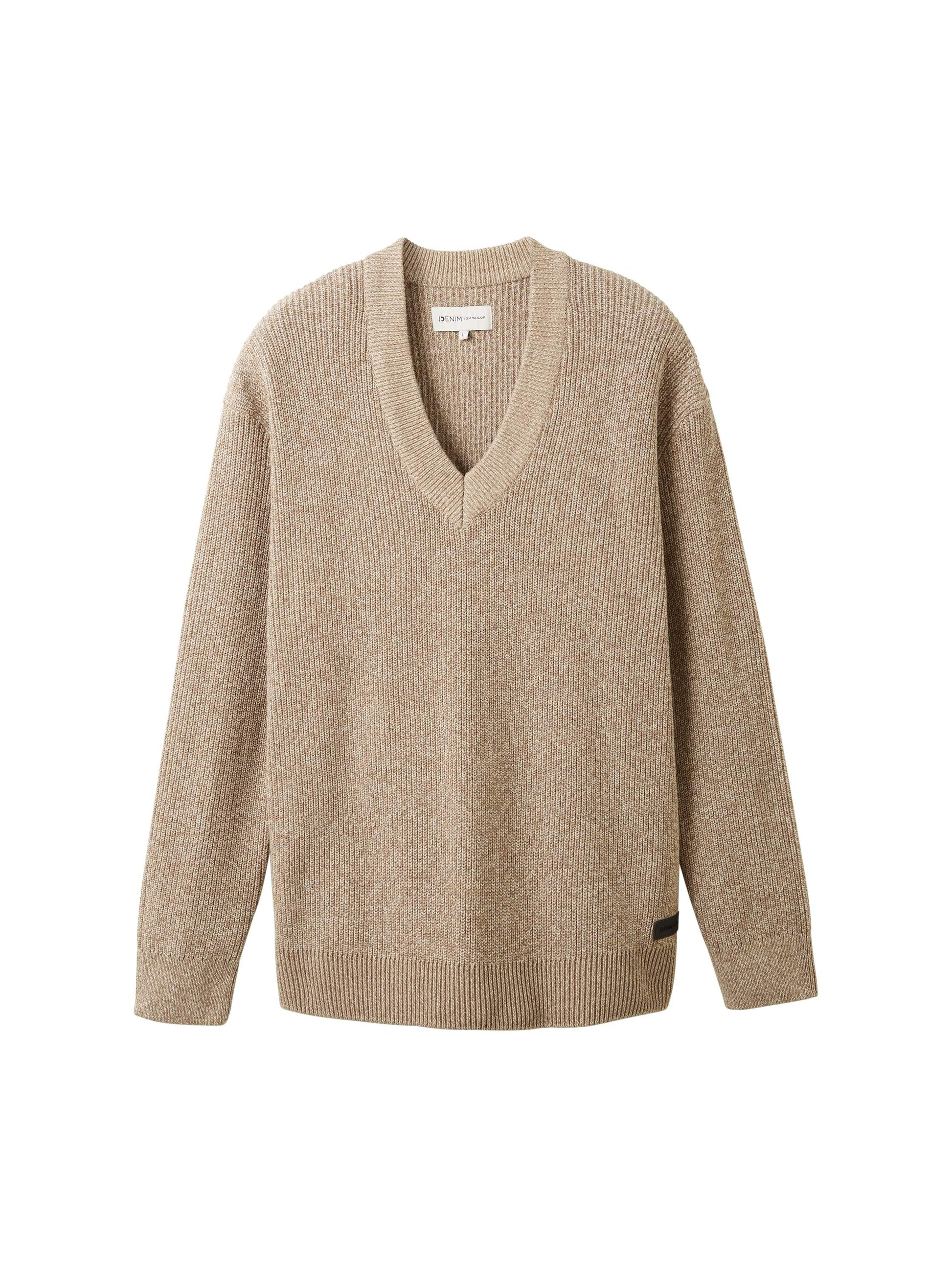 Strickpullover in Melange Optik (Ecru Tonal Mou)