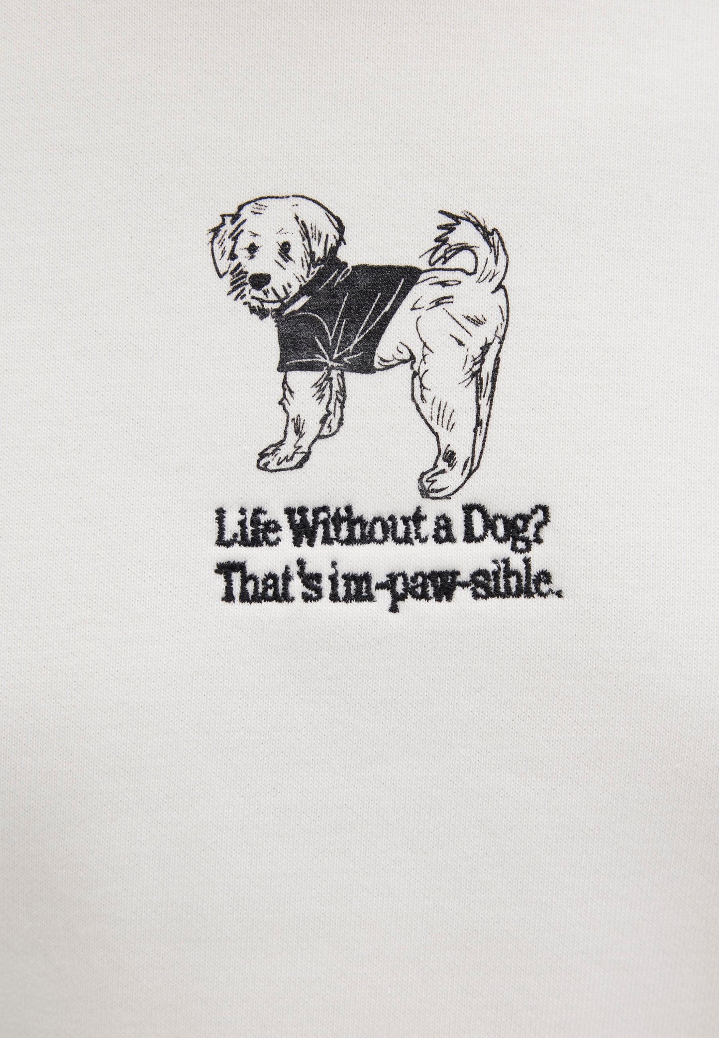 Dog Printed Sweatshirt (Coconut Milk)