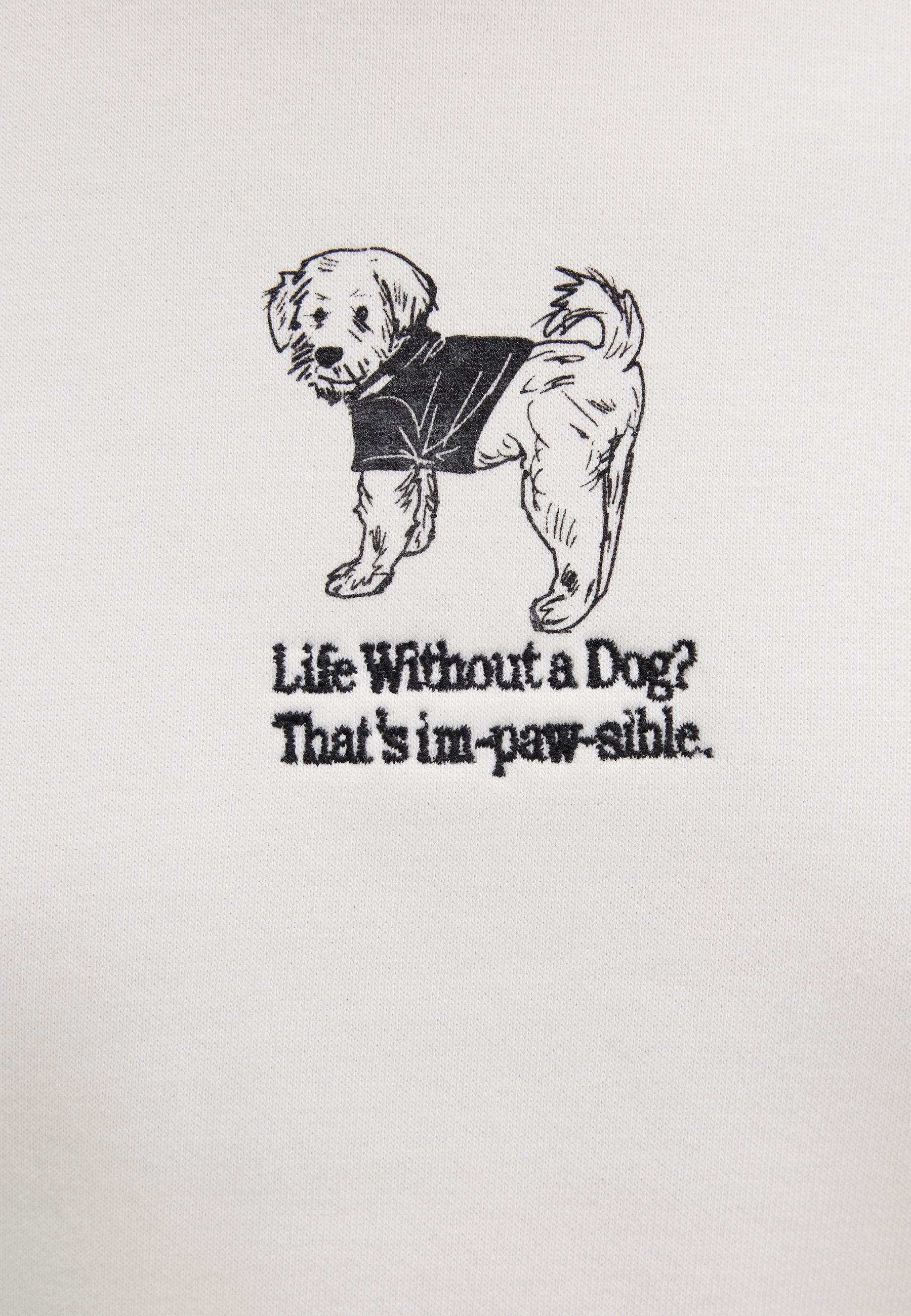 Dog Printed Sweatshirt (Coconut Milk)