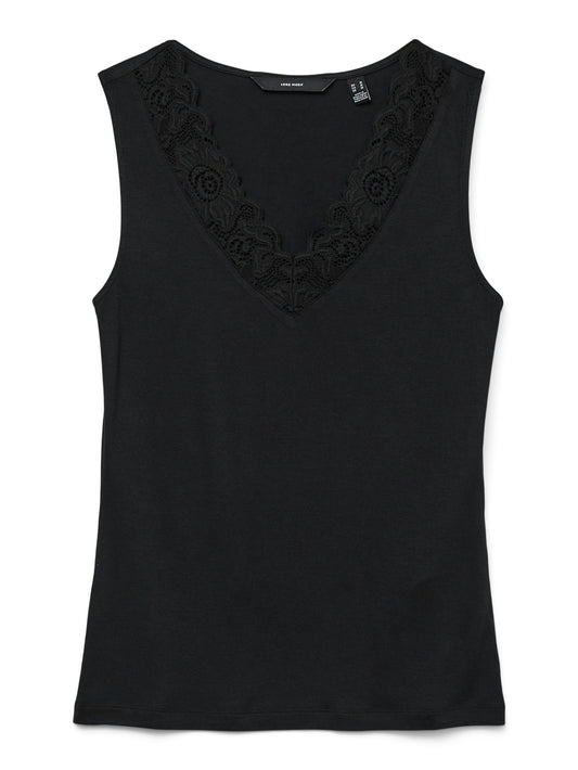 Vmrosa Sl V-neck Top Jrs Noos (Black)