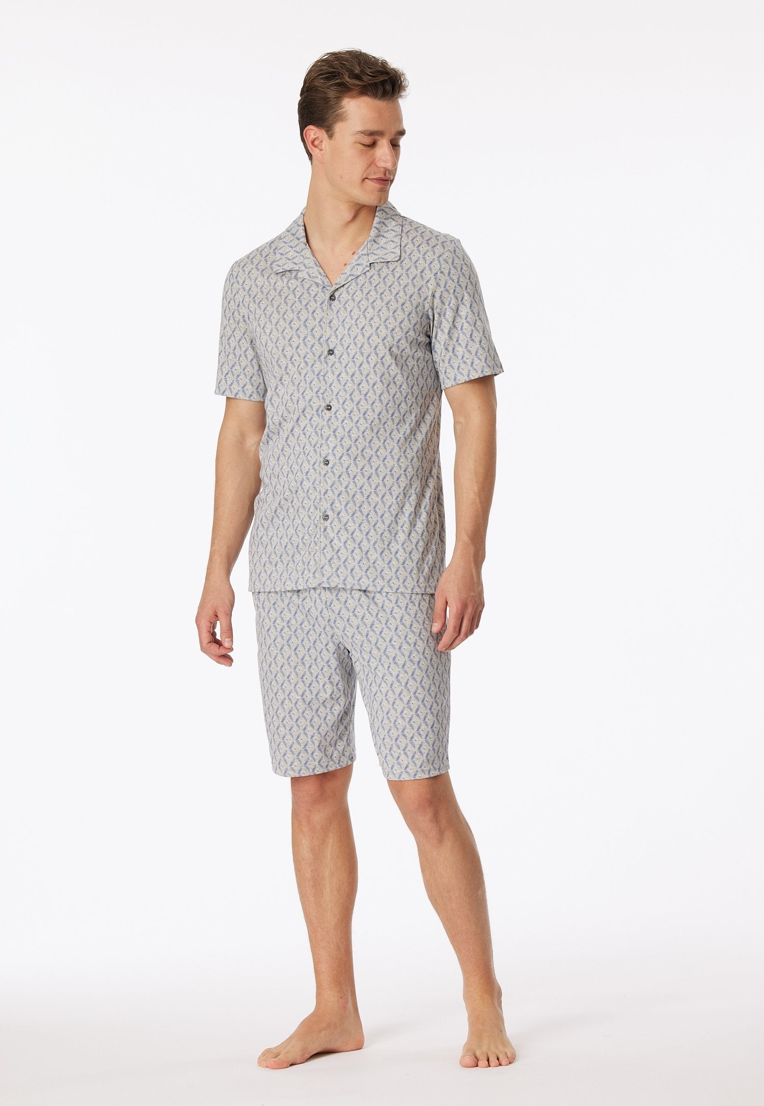 Pyjama kurz (Grau-mel.)