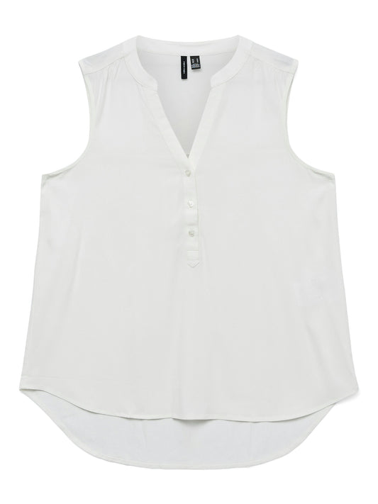 Vmbella Sl V-neck Top Wvn Ga Noos (Snow White)