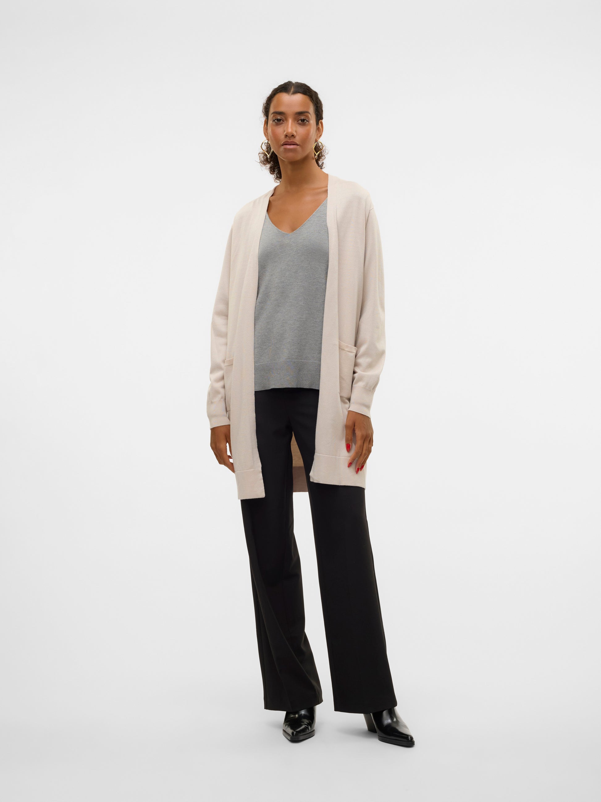Vmsilje Ls Open Cardigan Ga Noos (Moonbeam)