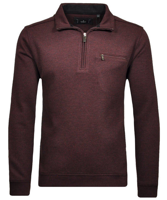 Sweatshirt mit Stehkragen und Zip (Chianti)