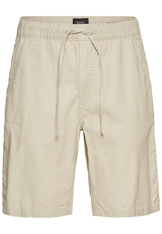 Chino Shorts mit elastischem Bund (Beige)