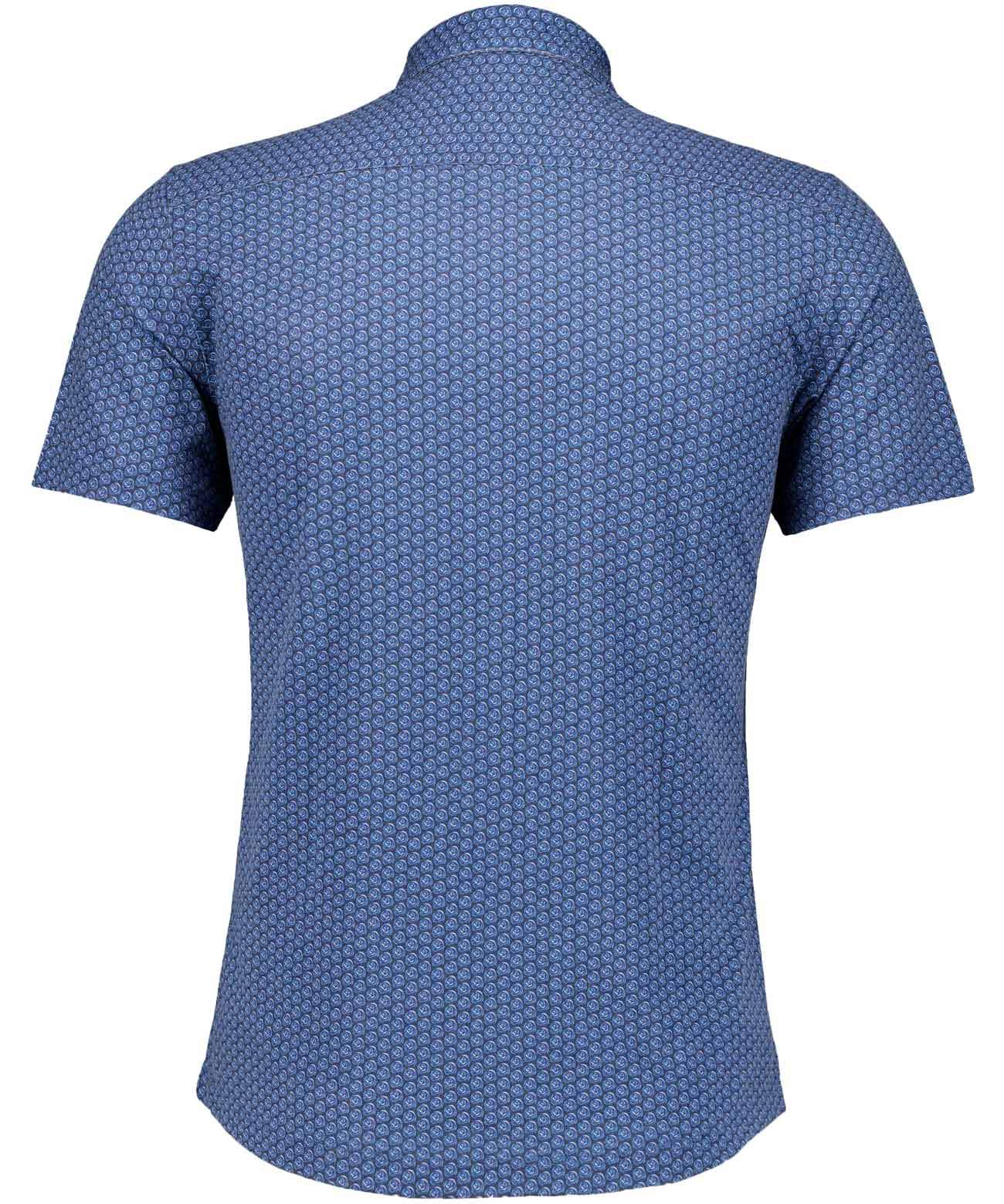 Softknit-Hemd mit Print, kurzarm (Marine)