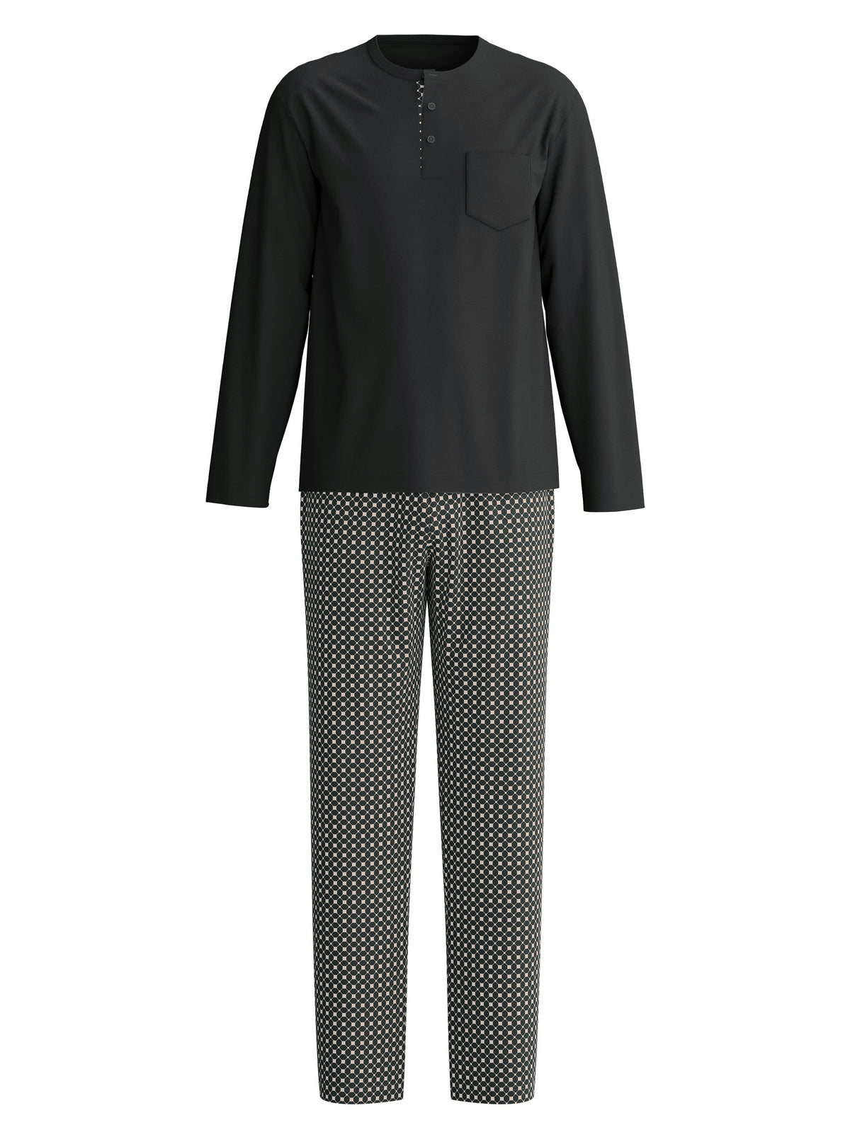 HERREN Pyjama (Schwarz)