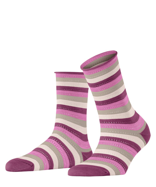 FALKE Dopamine Stripe Damen Socken (Hibiscus)