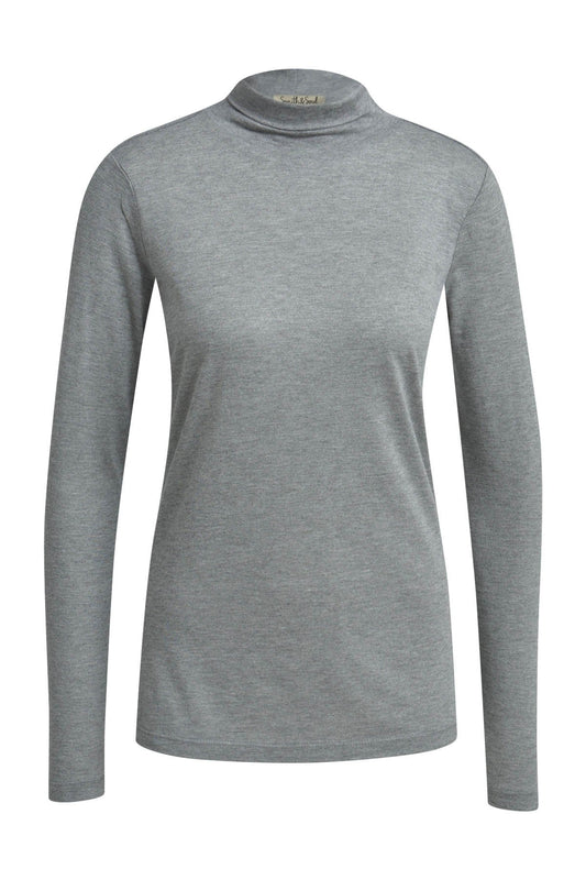 Cashmere Blend Turtleneck (Grey Melange)