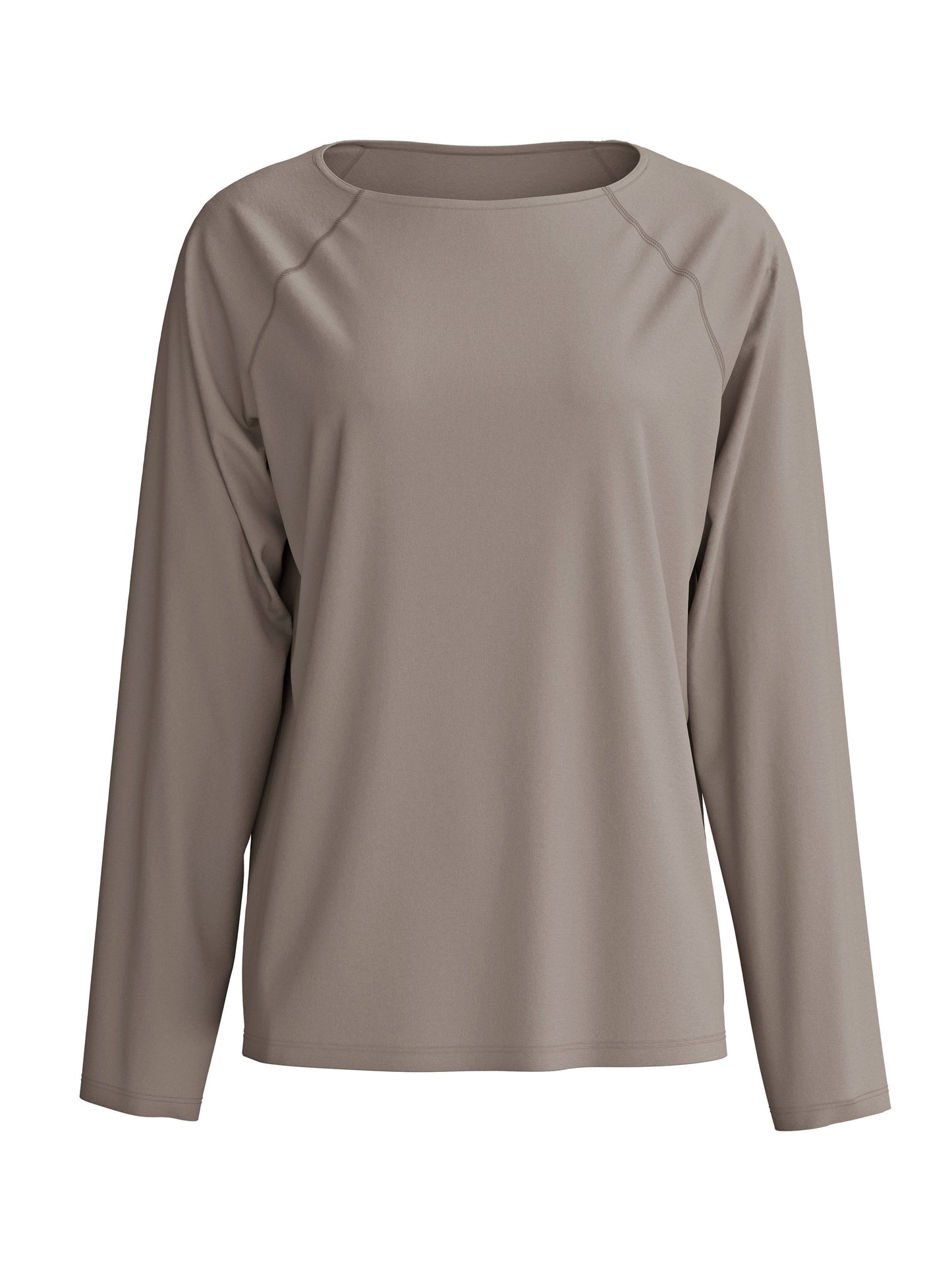 DAMEN Shirt langarm (Truffle Mousse)