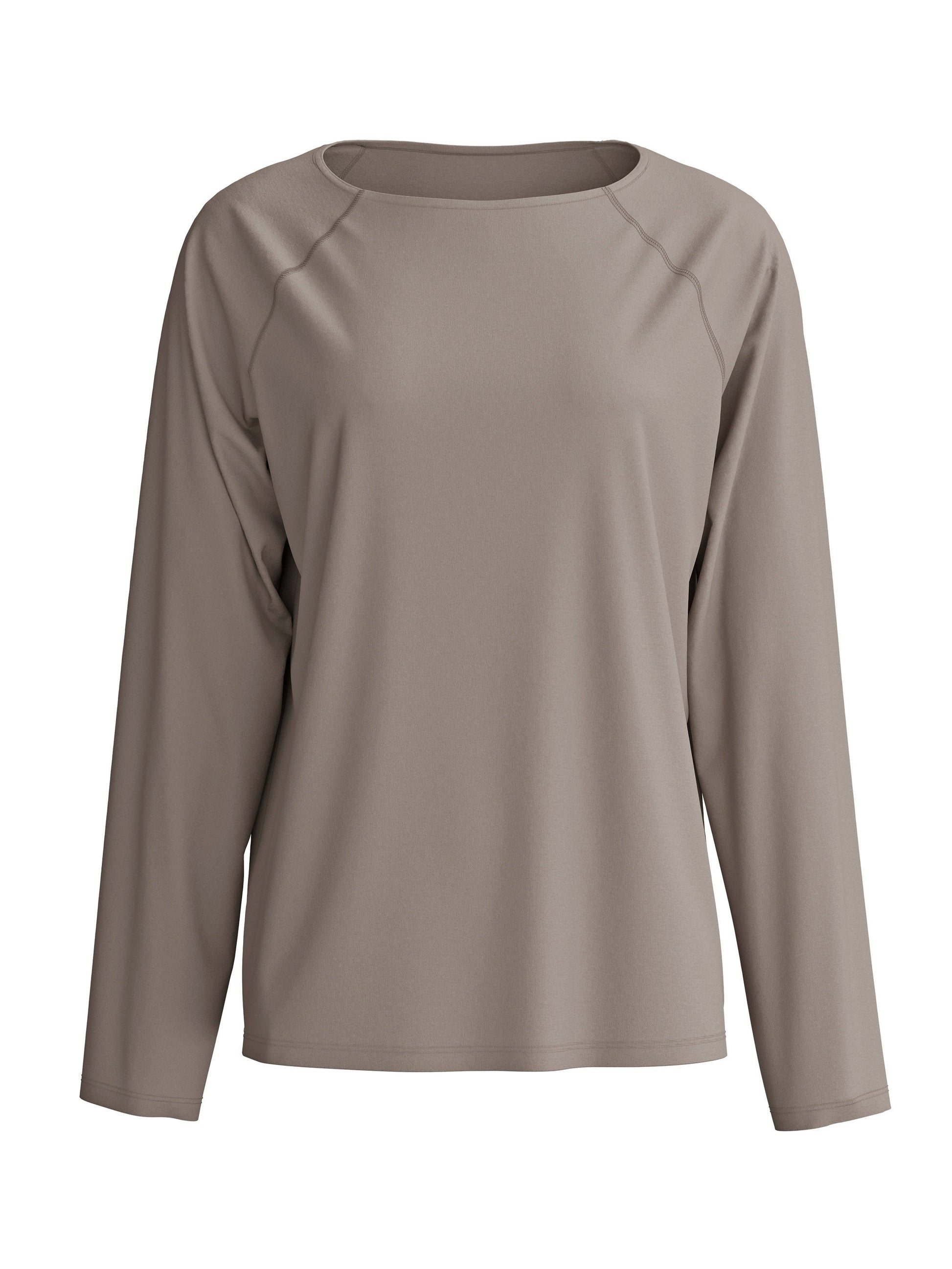 DAMEN Shirt langarm (Truffle Mousse)