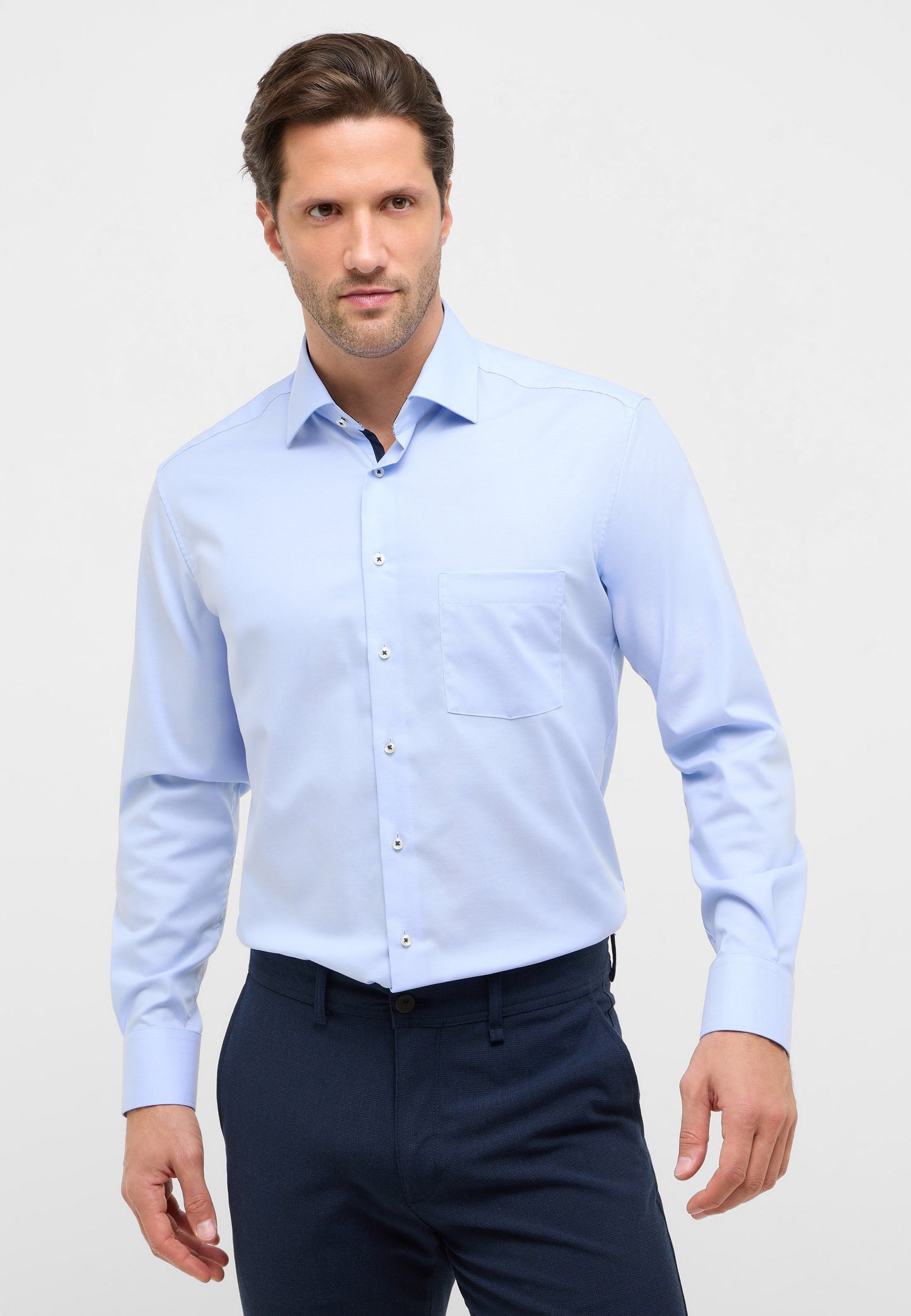 Hemd Twill Langarm (Himmelblau)