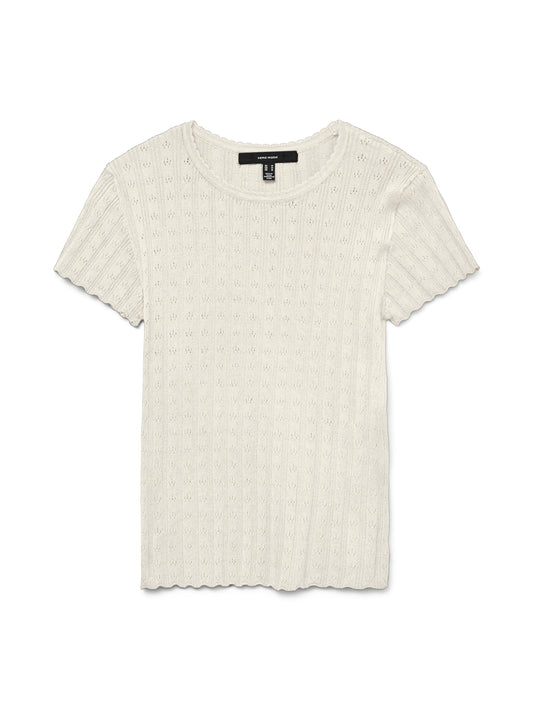 Vmwillow Pointelle C/s O-neck Pull Boo (Birch)