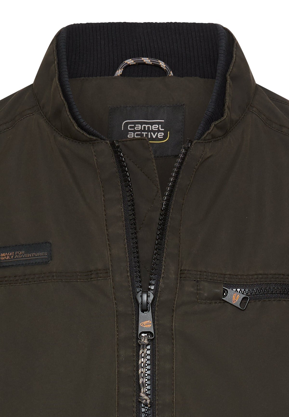 Leichte Bomberjacke mit Strickbund (Dark Choclate)