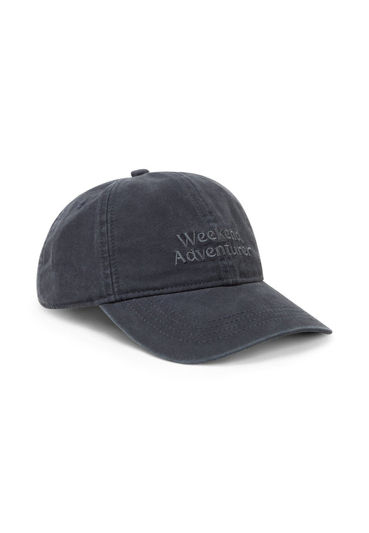Cap aus Baumwolle mit Schriftzug (Dark Navy)