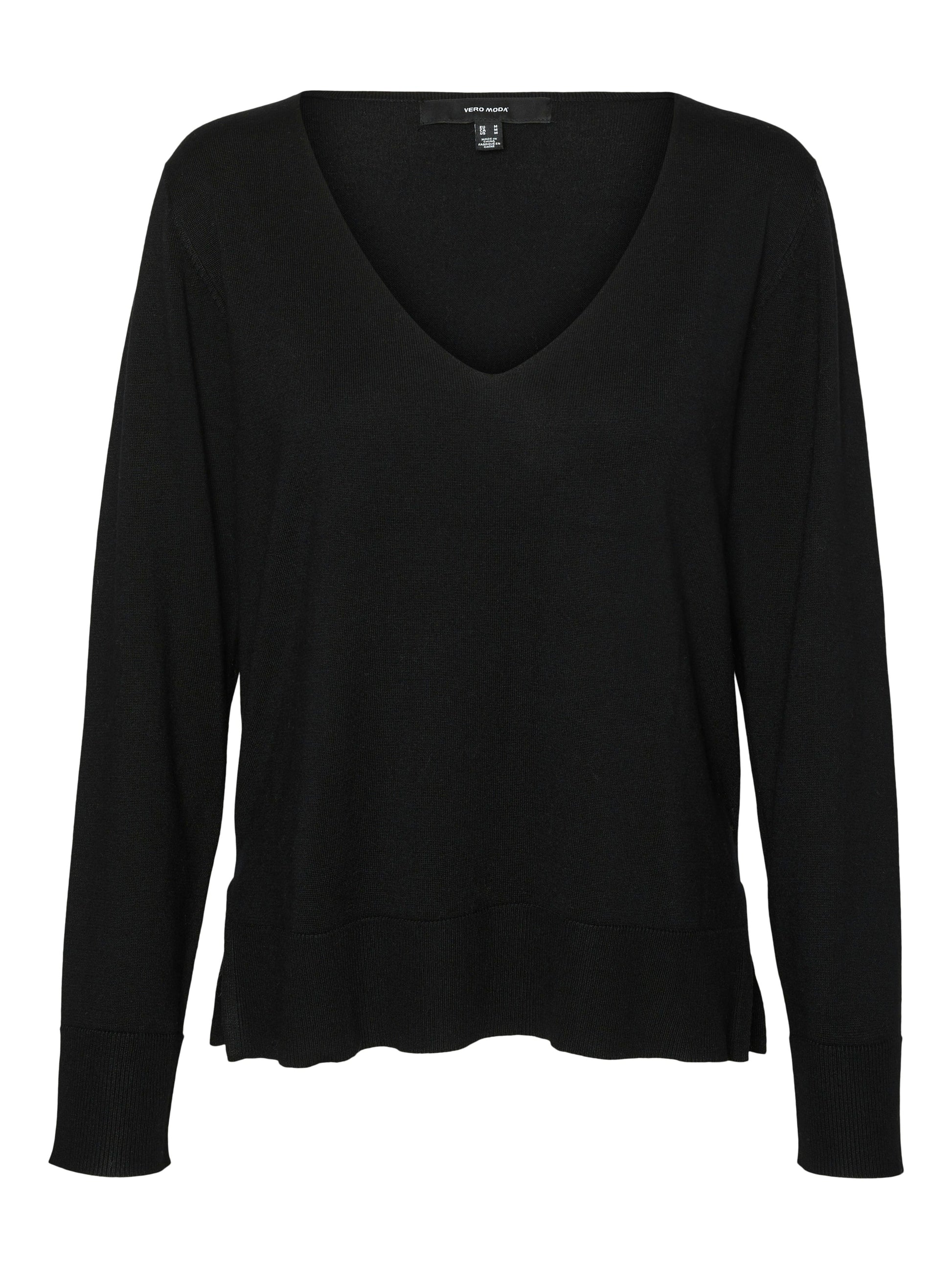Vmsilje Ls V-neck Pullover Ga Noos (Black)