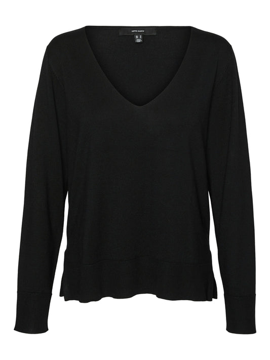 Vmsilje Ls V-neck Pullover Ga Noos (Black)