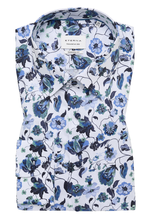 Hemd Twill Langarm (Dunkelblau)