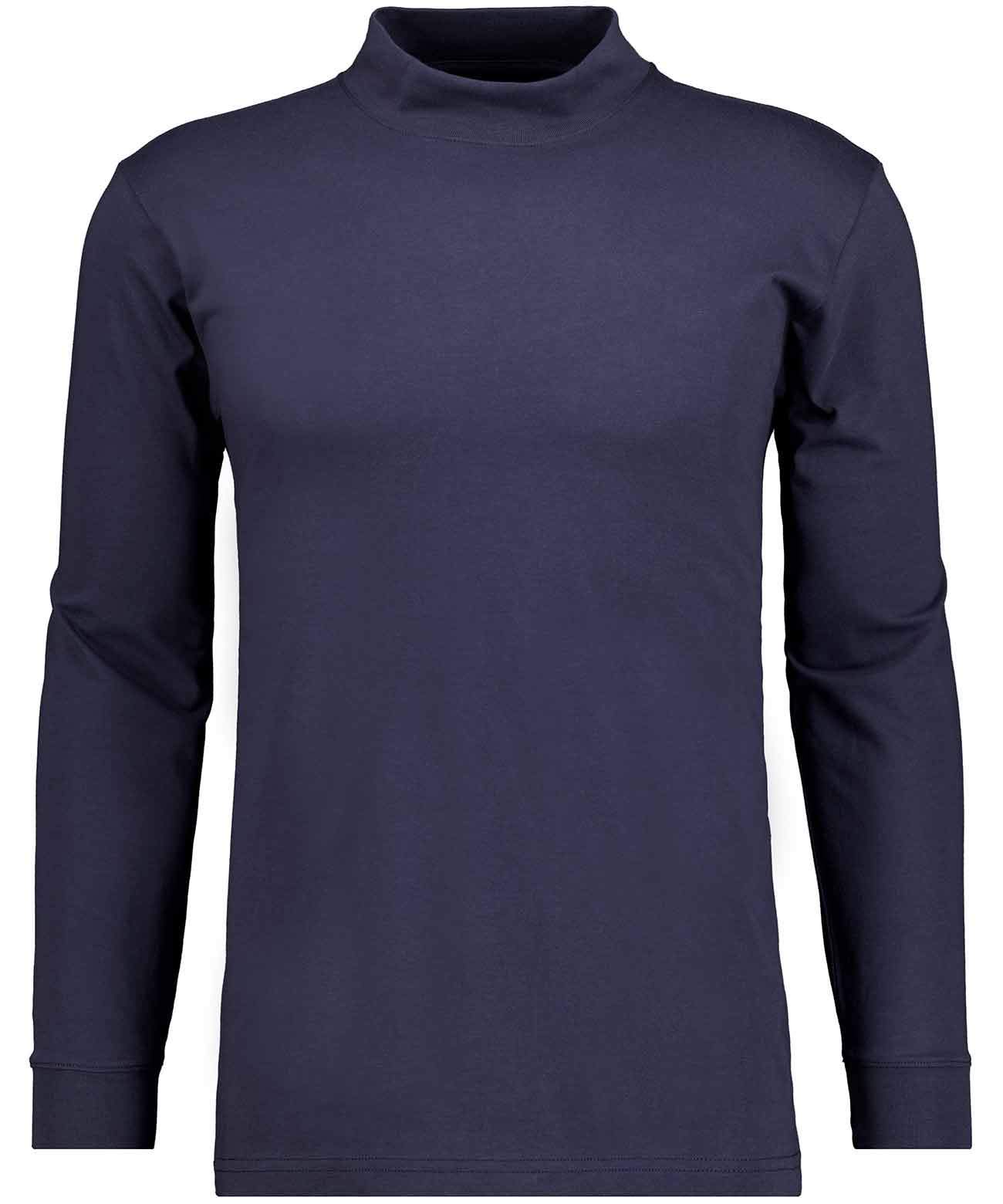 Stehkragenshirt langarm (Marine)