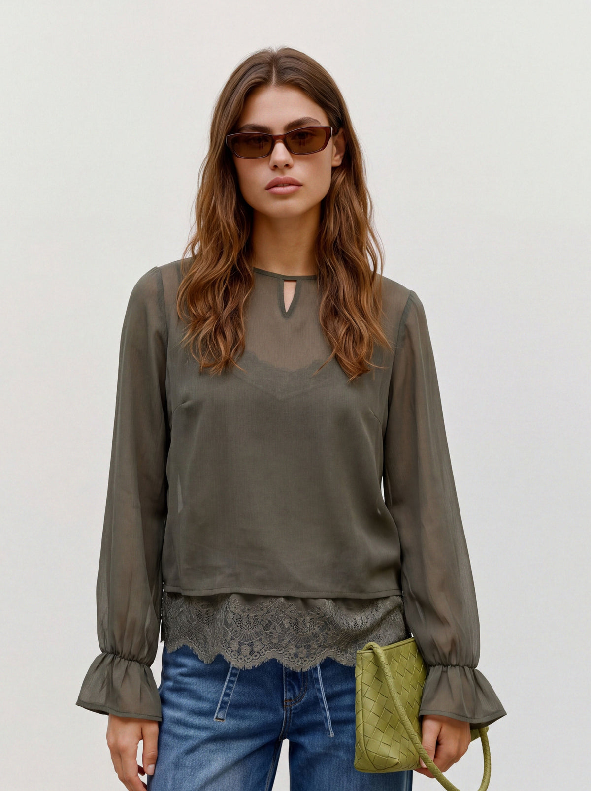 Vmlalie Ls Lace Top Wvn Noos (Forest Night)