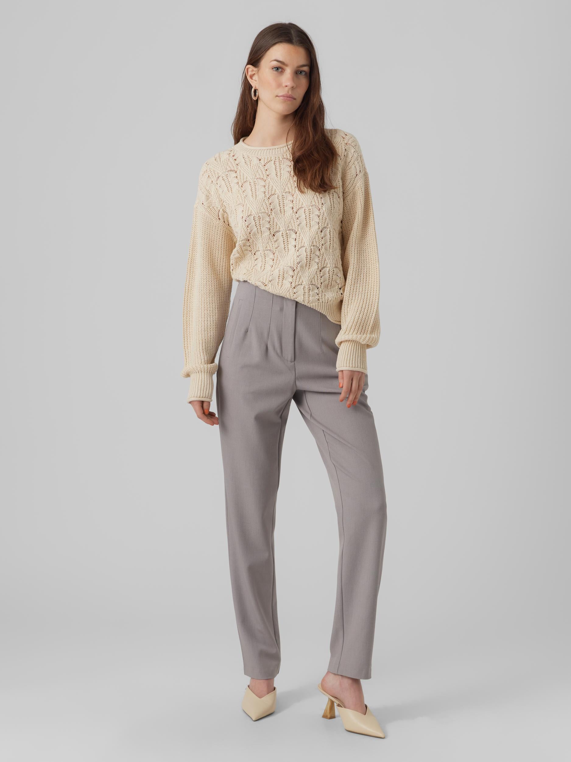 Vmcrush Ls O-neck Pullover Boo (Birch)