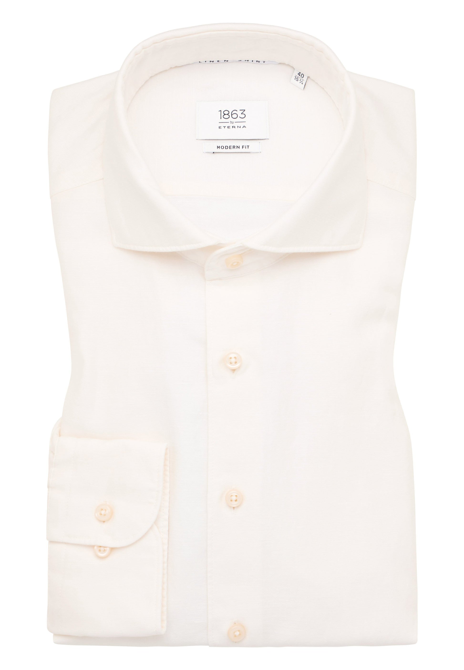 Linen Shirt Twill Langarm (Beige)