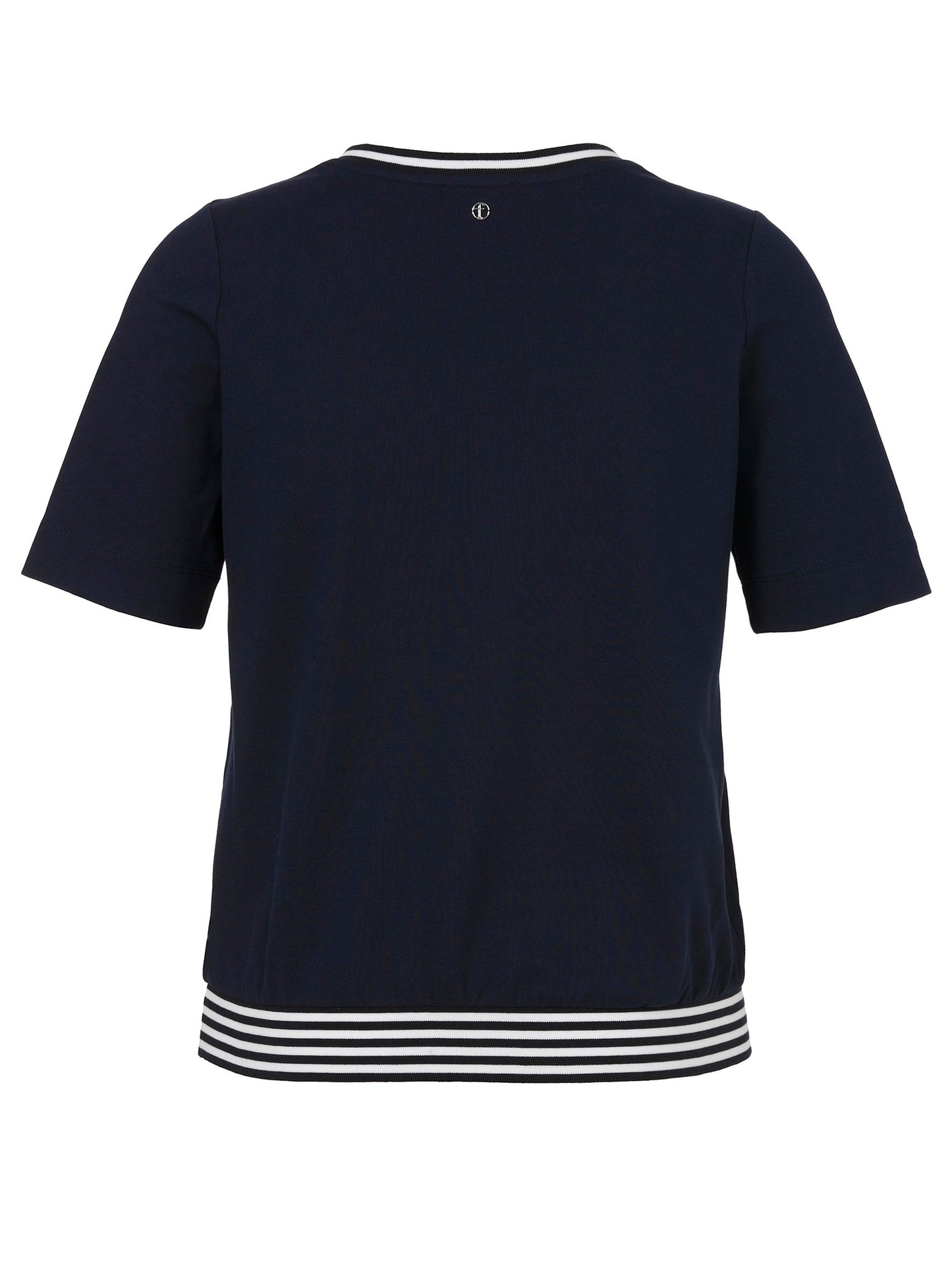 T-Shirt V-Ausschnitt 1/2 Arm (Navy / White)