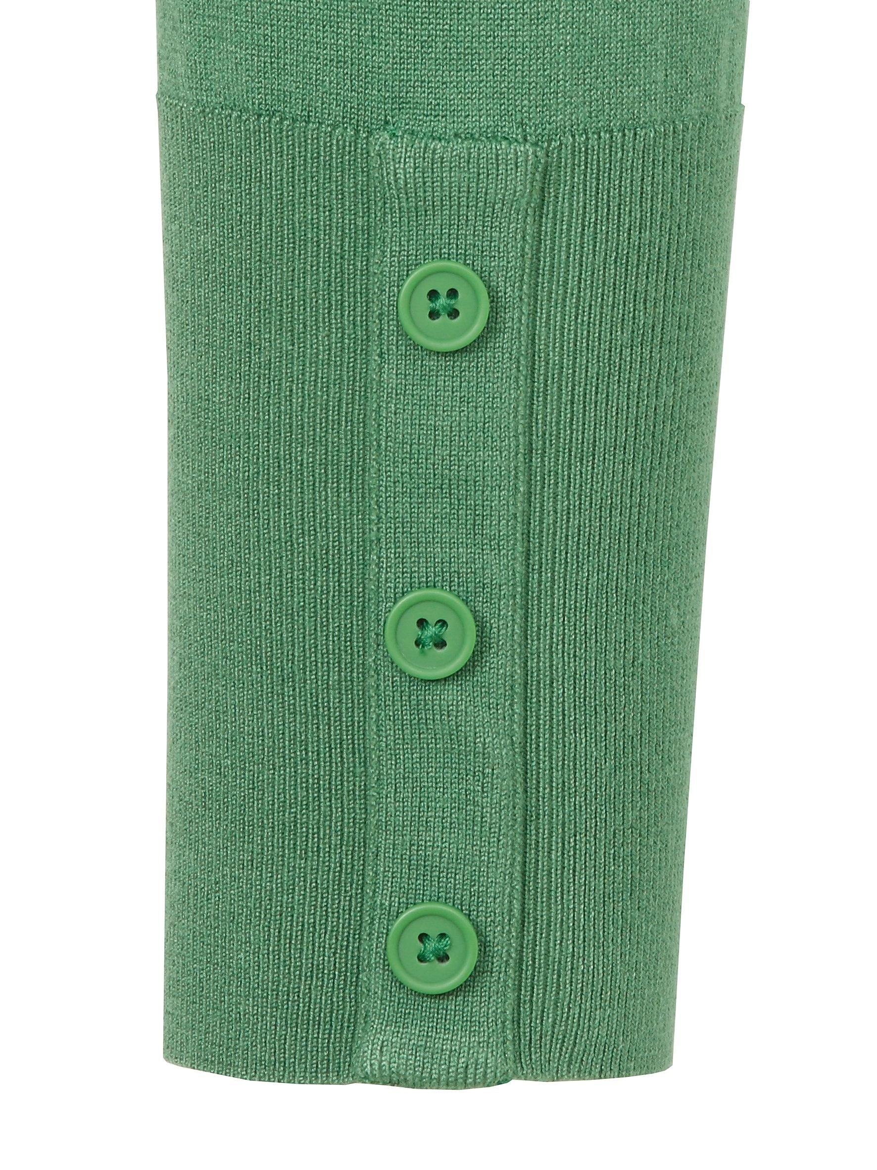 Jacke V-Ausschnitt 1/1 Arm Knöpfe (Green)