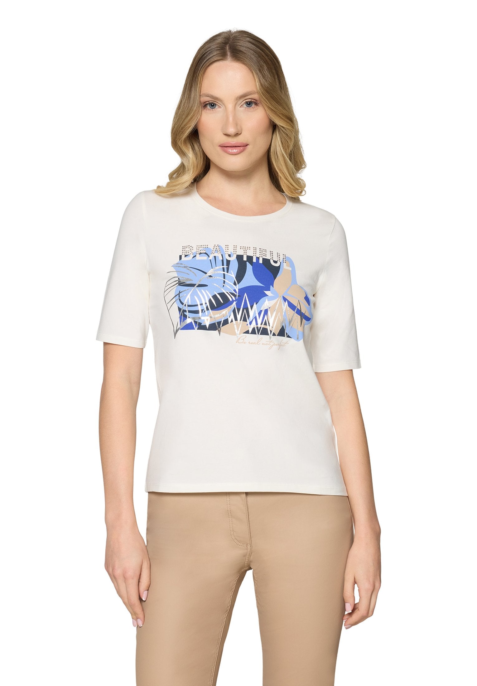 Basic Shirt (Patch Cream/blu)