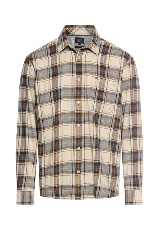 fleXXXactive® Langarmhemd aus leichtem Flanell (Oatmeal)