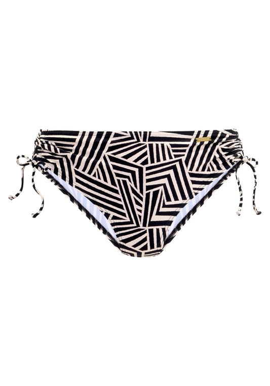 lascana Bikinihose mit Raffung (Black-creme)