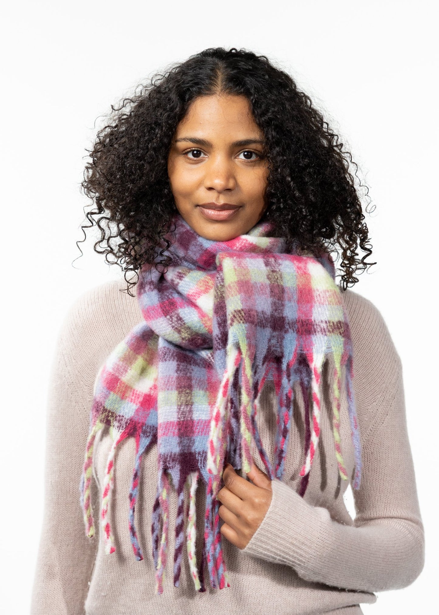 Plaity Scarf (Pink Fuchsia)