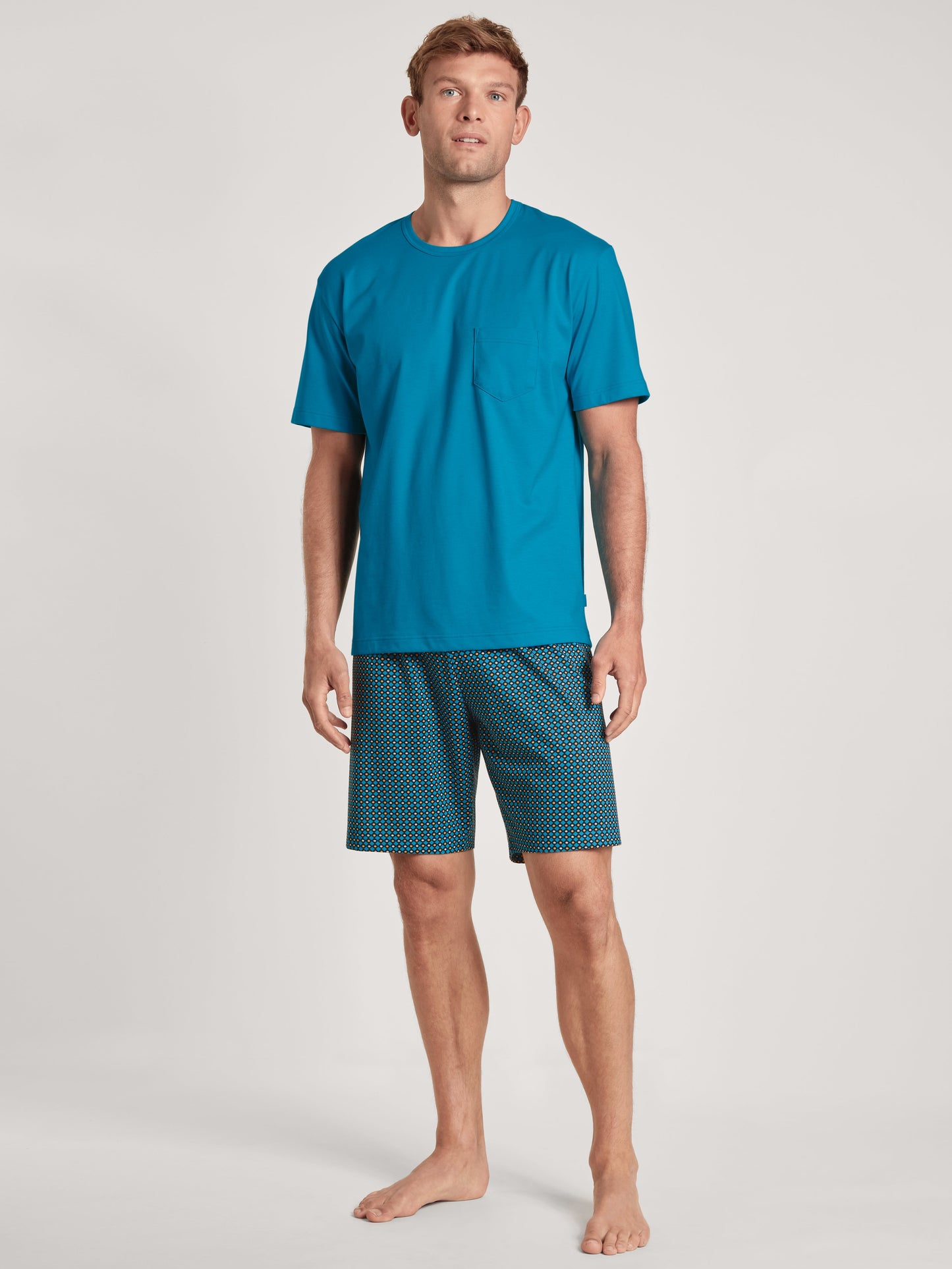 Kurz-Pyjama (Malibu Blue)