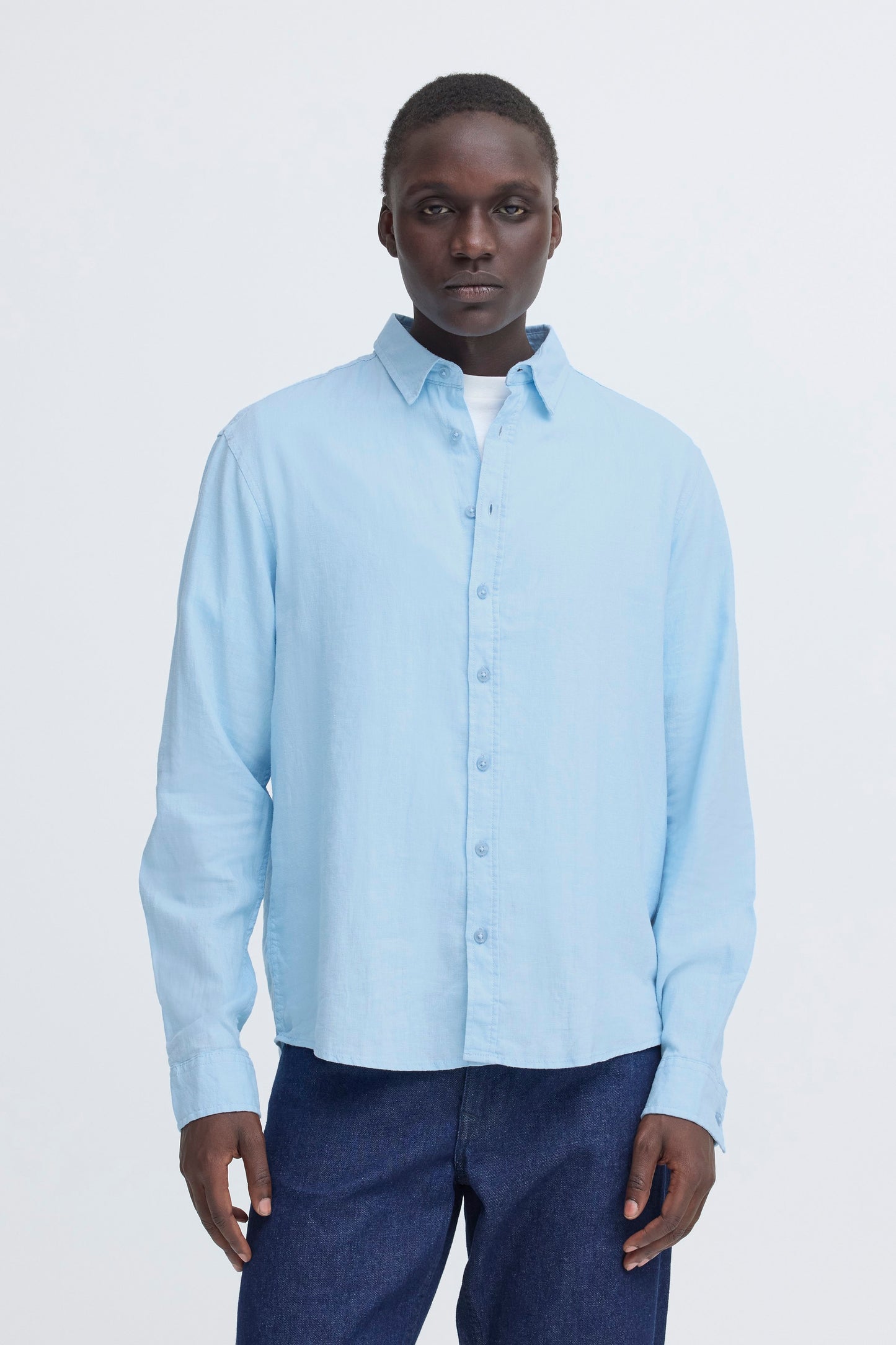 Bhbobby Linen L/s (Airy Blue)