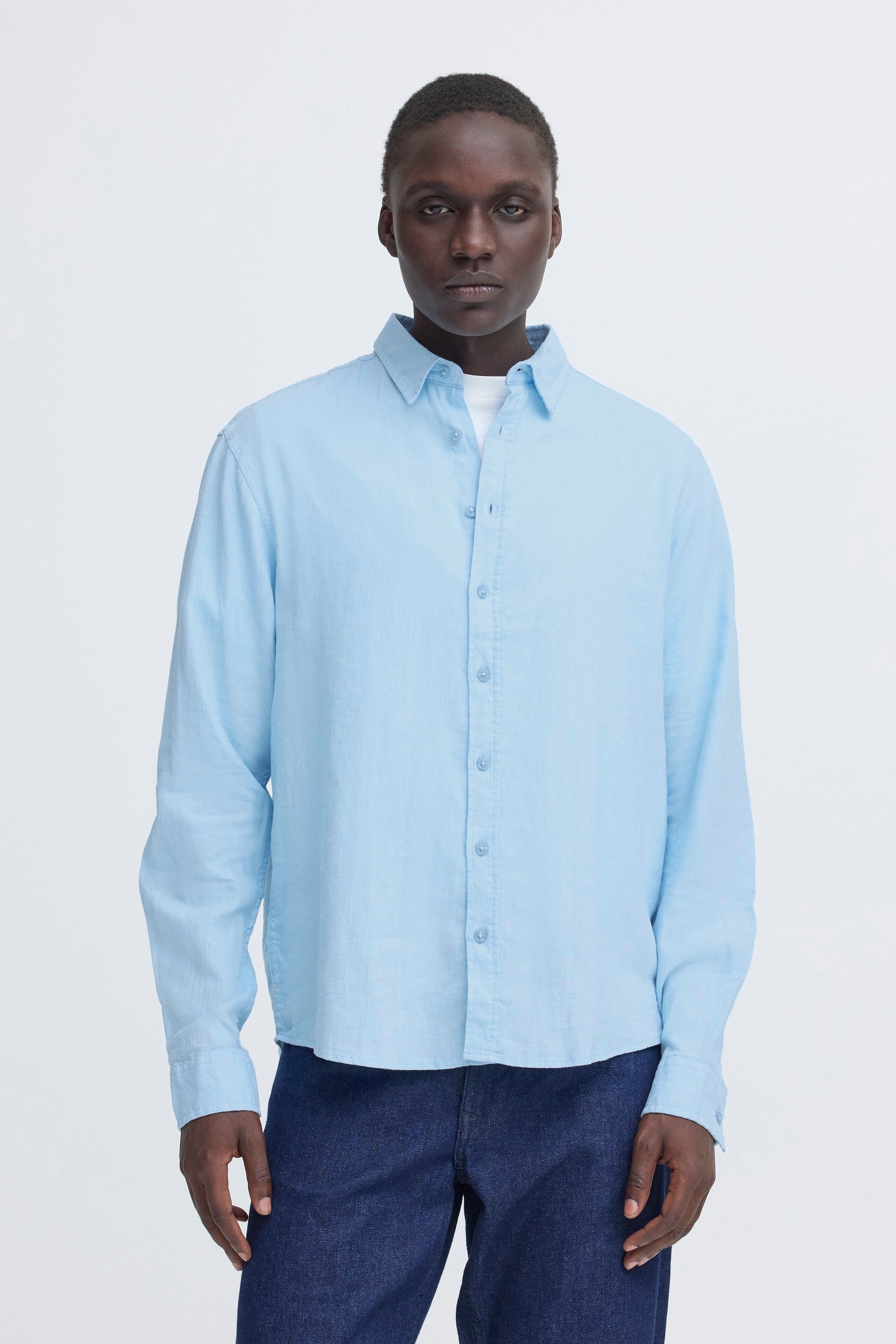 Bhbobby Linen L/s (Airy Blue)