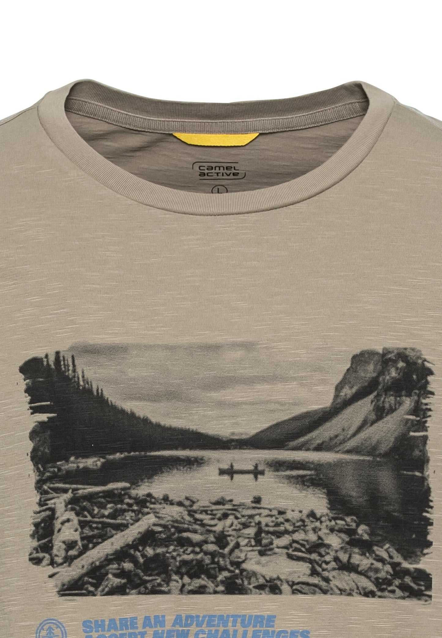T-Shirt mit Print aus nachhaltigem Organic Cotton (Khaki)